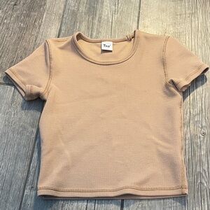 TNA Aritzia Short Sleeve waffle knit tee
